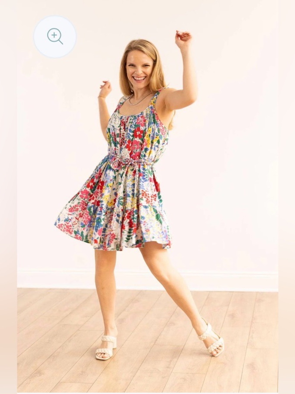 NWT Grace and Emma Floral Sundress size Large Beach Vacation Brunch